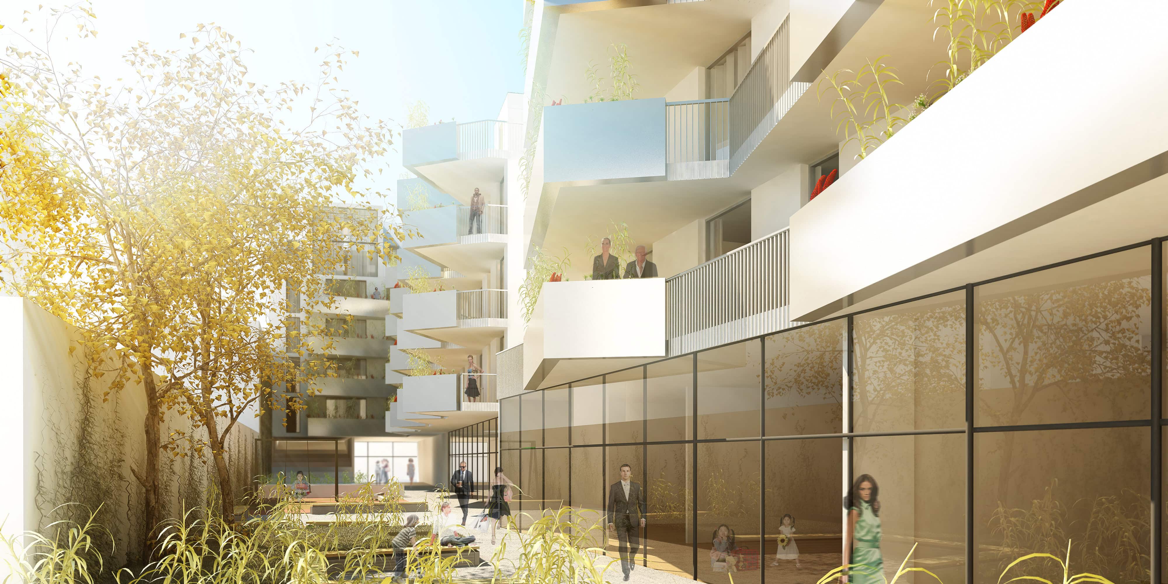 © RUNSER / PRANTL architekten, Passiv Wohnhausanlage, 1040 Wien Goldeggasse, Österreich, Wettbewerb, 2013, Passiv Wohnhausanlage