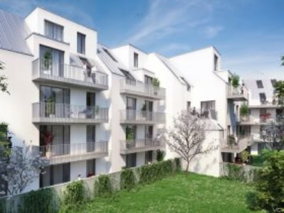 © RUNSER / PRANTL architekten, Niedrigstenergie Wohnhausanlage St.Pölten, 3100 St.Pölten, Linzer Strasse, Niederösterreich, Österreich, 2017, Niedrigstenergie Wohnhausanlage, Render: VDX <p>