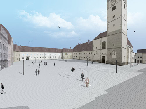 © RUNSER / PRANTL architekten, Domplatz St.Pölten Neugestaltung, 3100 St.Pölten, Niederösterreich, Österreich, Wettbewerb, 2010, Platzgestaltung
