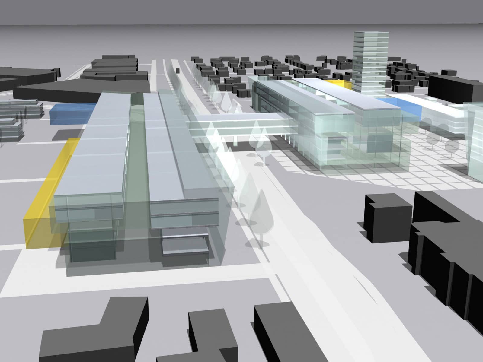 © RUNSER / PRANTL architekten, Harter Plateau Leonding Umgestaltung, 4060 Leonding, Oberösterreich, Österreich, Wettbewerb, 2003, Kaufpark, Bürohaus, Wohnhausanlage