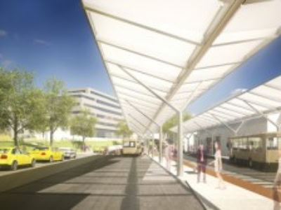 <p>© RUNSER / PRANTL architekten, Bahnhofplatz und Bürogebäude, 2340  Mödling, Niederösterreich, Österreich, 2013, Platzgestaltung, Bürohaus</p>