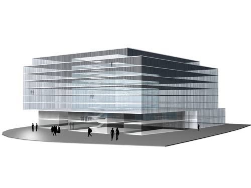 <p>© RUNSER / PRANTL architekten, ÖBB Bürogebäude Praterstern, 1020 Wien, Österreich, Ideenwettbewerb, 2004, Bürohaus<p>