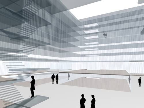 <p>© RUNSER / PRANTL architekten, ÖBB Bürogebäude Praterstern, 1020 Wien, Österreich, Ideenwettbewerb, 2004, Bürohaus<p>