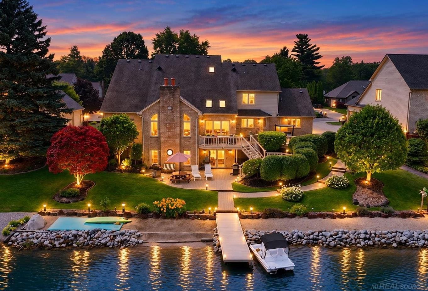 WELCOME TO YOUR PRIVATE RETREAT ON BEAUTIFUL FOREST LAKE! Enjoy panoramic water views and multiple outdoor living spaces designed for relaxing and entertaining. This impressive Shelby Township home offers over 6,500 SQUARE FEET OF FINISHED LIVING SPACE with 5 bedrooms, 4 full bathrooms, 2 half bathrooms, and an attached 3-car garage. A dramatic two-story foyer with a curved staircase welcomes you into a spacious floor plan filled with natural light and beautiful lake views. The finished walkout lower level is an entertainer’s dream, featuring a second FULL kitchen with a bar, expansive space, and direct access to the backyard and lake. Enjoy a paddle boating, fishing, kayaking, and peaceful sunsets right from your backyard. Don't miss this is a rare opportunity to own this lakefront estate and create the home of your dreams. Schedule your private showing and experience the Forest Lake located in UTICA COMMUNITY SCHOOLS!!!