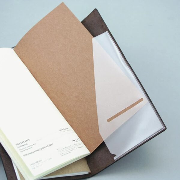 Vista de como se puede usar el recambio 006 de traveler's notebook para guardar otro recambio