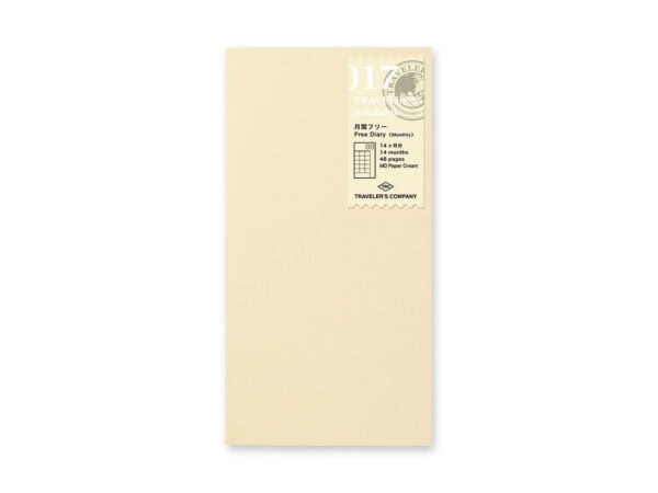 Vista del Recambio 017 para Traveler's Notebook - planificador mensual