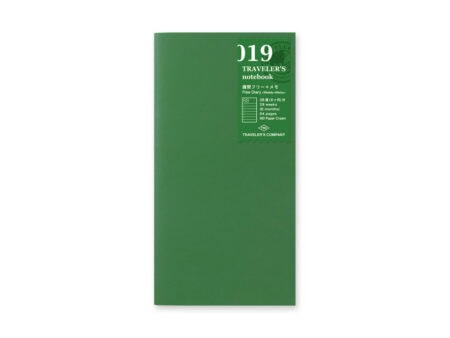 Vista del Recambio 019 para Traveler’s Notebook como agenda semanal