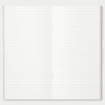 Vista del interior rayado del recambio para Traveler's Notebook