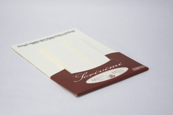 Vista de todo el paquete de papel decorado con notas musicales