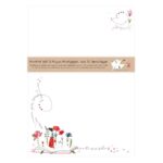 Papel de cartas con dibujo de libro