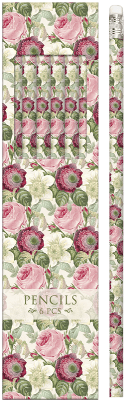 Set lápices con estampado de fresas