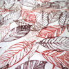 Papel Nepal fondo blanco con hojas rojizas