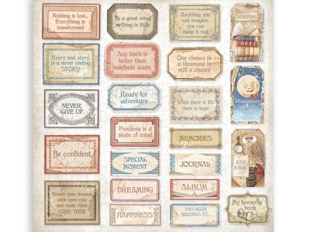 Imagen hoja del bloc de scrap Vintage Library