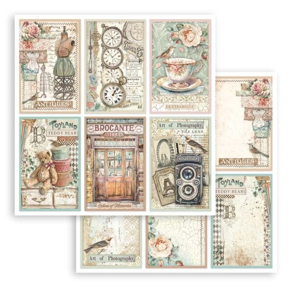 Imagen hoja del bloc de scrap Brocante Antique