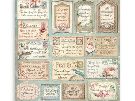 Imagen hoja del bloc de scrap Brocante Antique