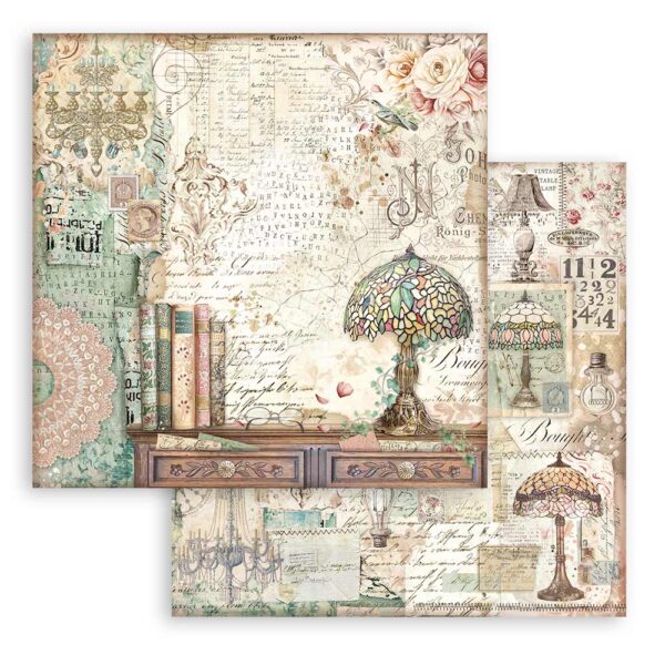 Imagen hoja del bloc de scrap Brocante Antique