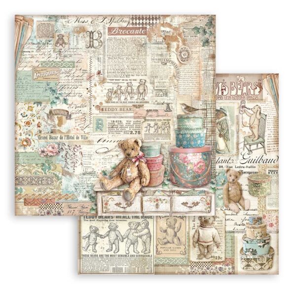Imagen hoja del bloc de scrap Brocante Antique