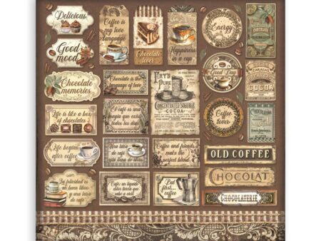 Imagen hoja del bloc de scrap Coffe and Chocolate