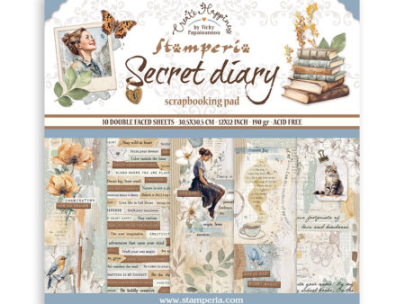 Imagen de la portada del bloc de Stamperia del modelo Secret Diary