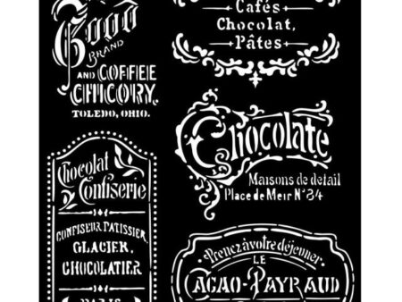 Imagen del stencil de Stamperia Cafe y chocolate