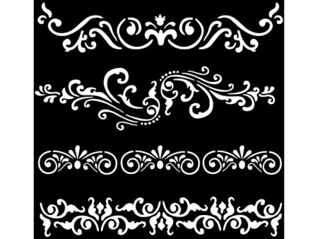 Imagen del stencil de Stamperia Bordes