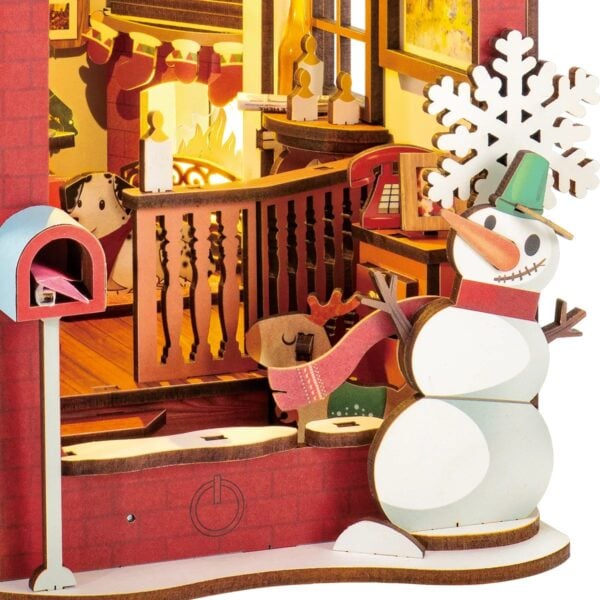 Christmas Indoor Scene 2 Vista con detalle del interior del Book Nook Christmas Indoor