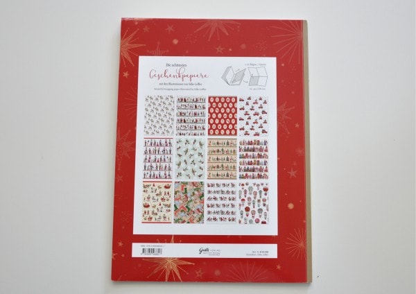Libro papeles regalo 3 Vista trasera del libro de hojas de papel de regalo Gratz Verlag