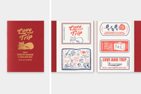 Vista de las etiquetas del refill Traveler's passport