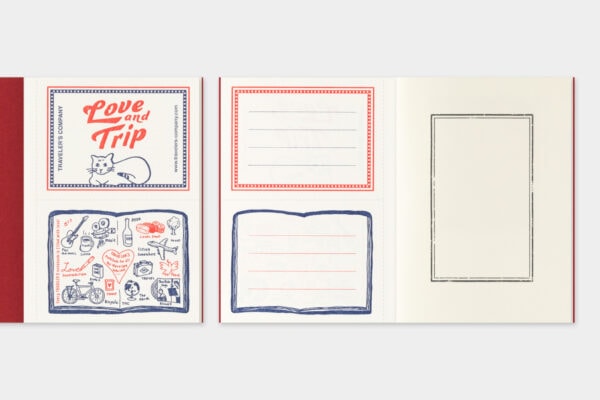 Vista de las etiquetas incluidas en el refill Love & Trip passport