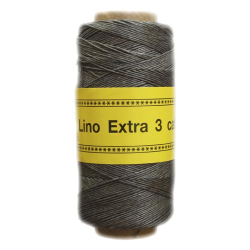 Imagen bobina hilo lino gris