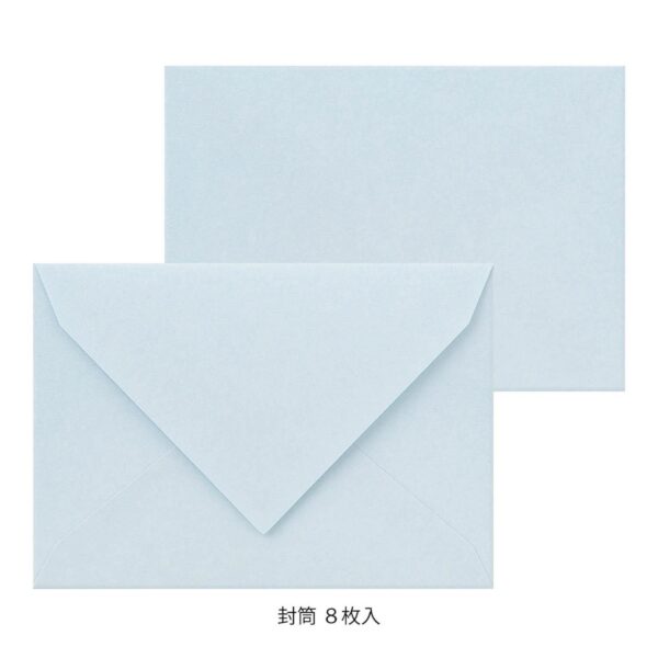 Floral Blue 4 Letter set (cartas) Midori floral