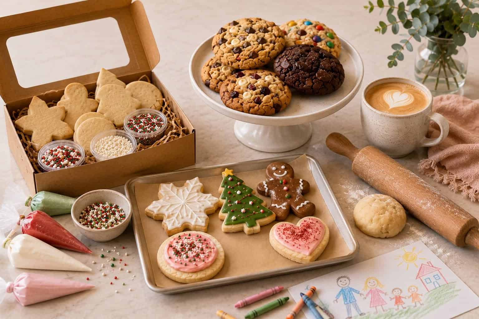 Assorted holiday cookies and baked goods from Smutz Girls Bakery.