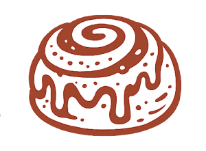 Decorative pastry with swirl icing from Smutz Girls Bakery.