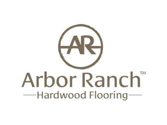 Arbor Ranch Hardwood Flooring logo with AR initials in a circle.