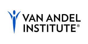 Van Andel Institute logo with stylized human figure and text.