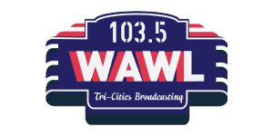 Logo of WAWL 103.5 Tri-Cities Broadcasting radio station.