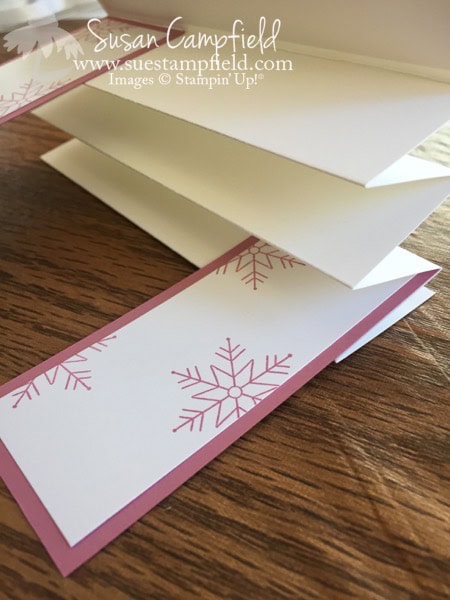 Fan Fold Stitched With Cheer Snowflakes - 6