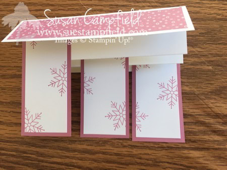 Fan Fold Stitched With Cheer Snowflakes - 7