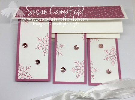 Fan Fold Stitched With Cheer Snowflakes - 15