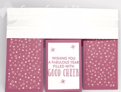 Fan Fold Stitched With Cheer Snowflakes - 9