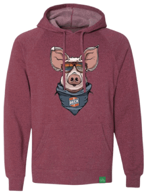 pig headshot sweatshirt