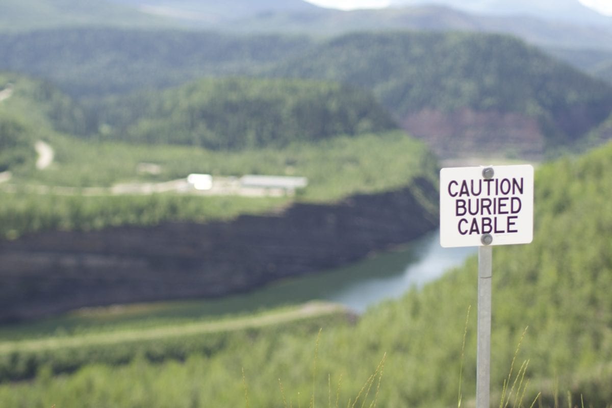 WAC Bennett Dam Cable Sign Carol Linnitt