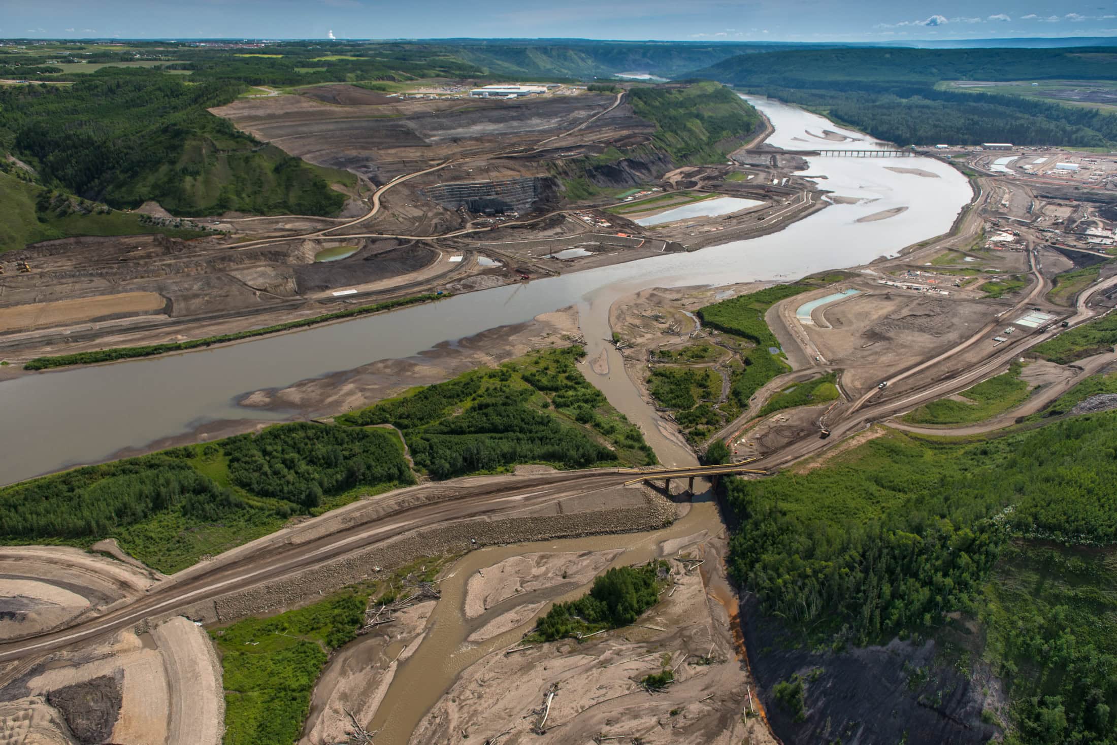 Site C dam construction. Peace River. B.C.