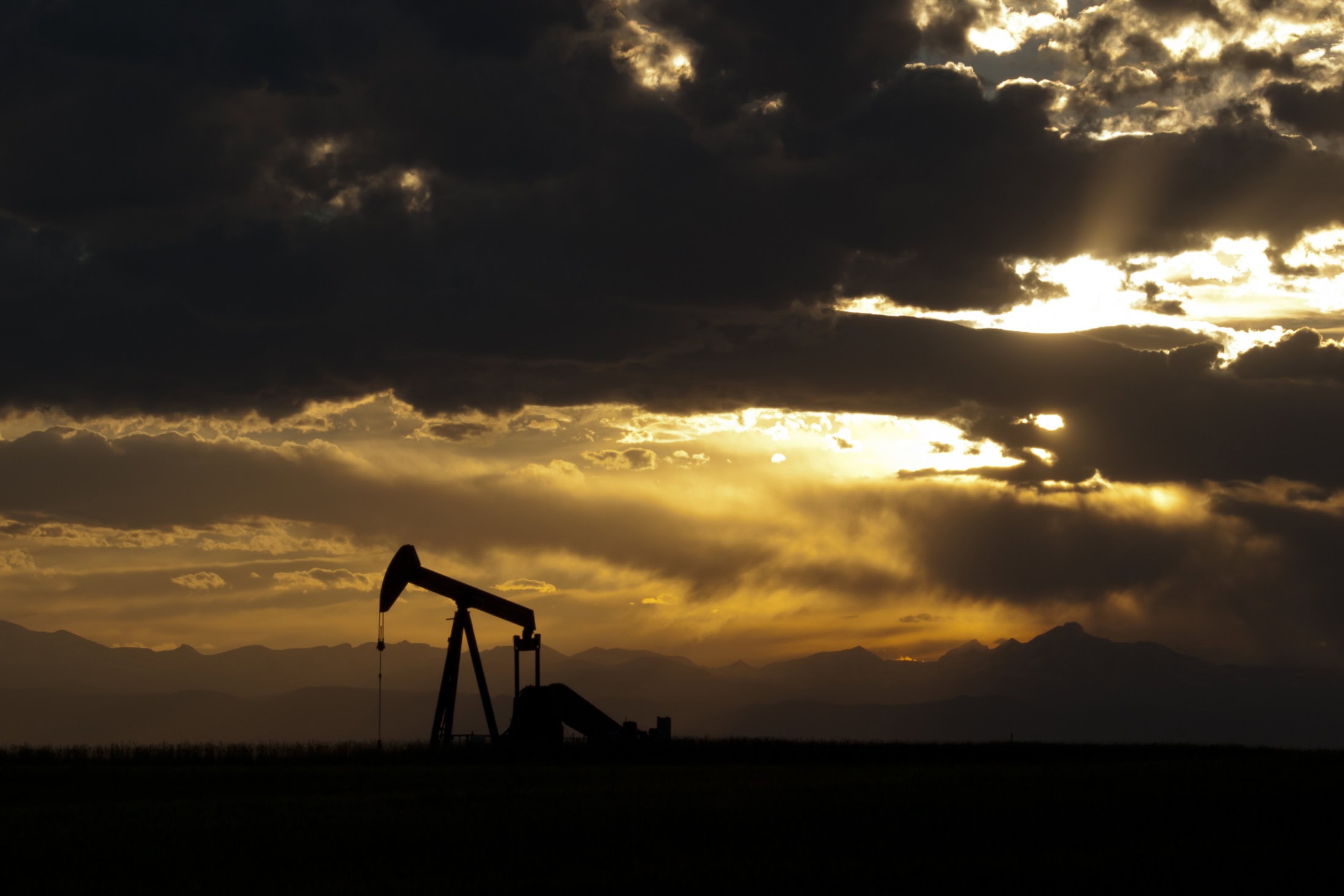 Oil and gas industry pumpjack