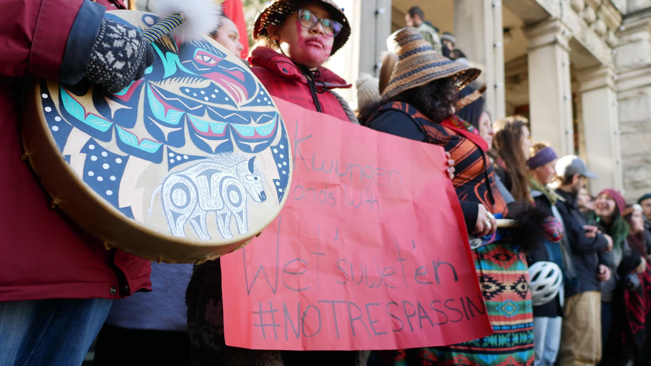 Wet'suwet'en solidarity protest B.C. Legislature Feb 11 2020