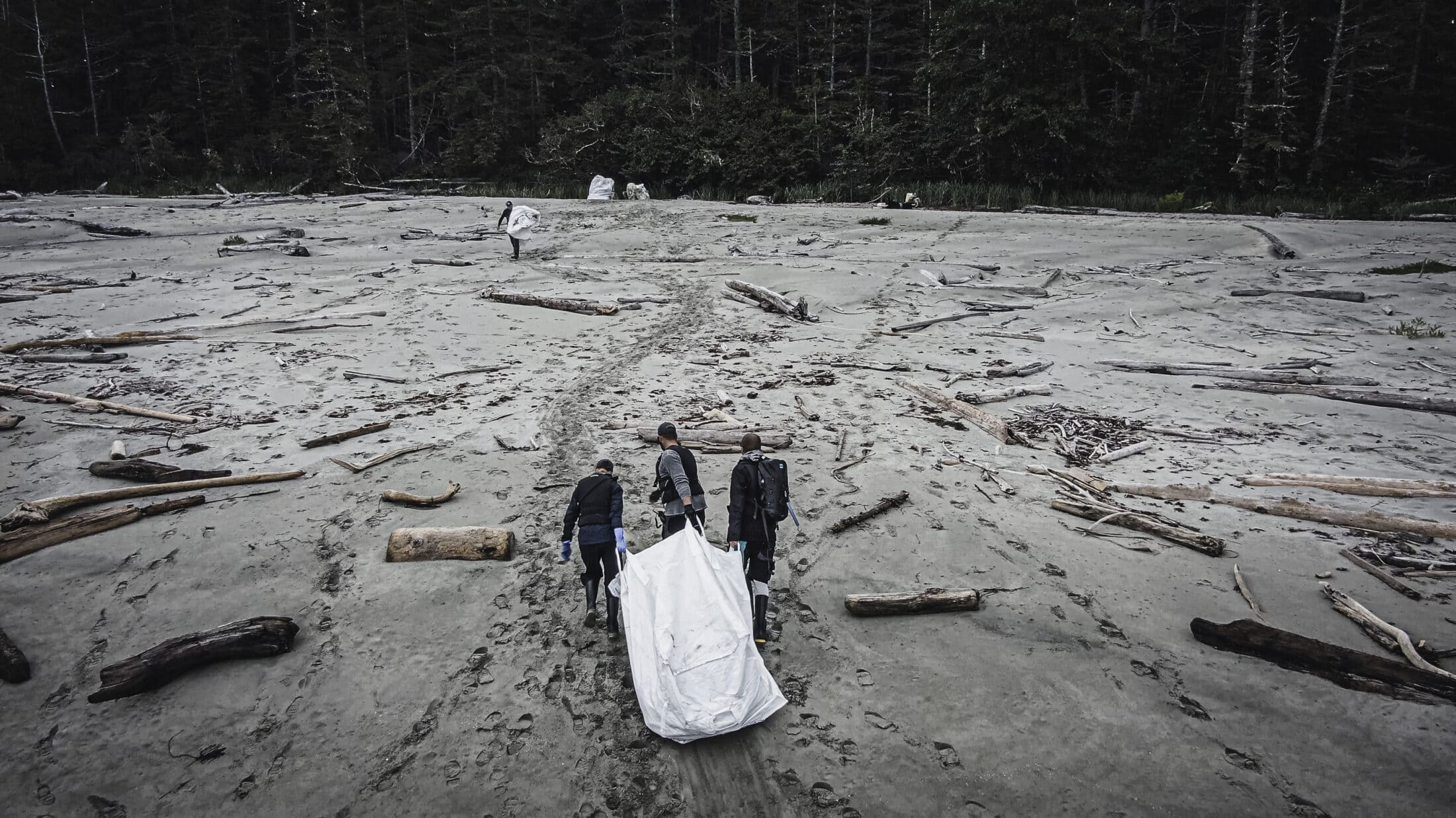 Dragging a bag, Clean Coast, Clean Waters Initiative