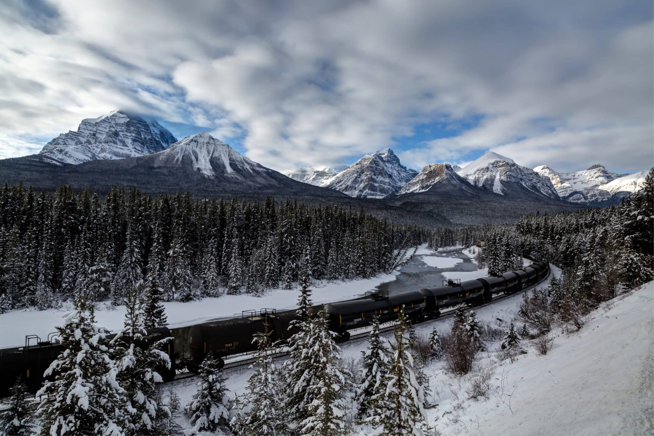 Train in Banff, Alta.