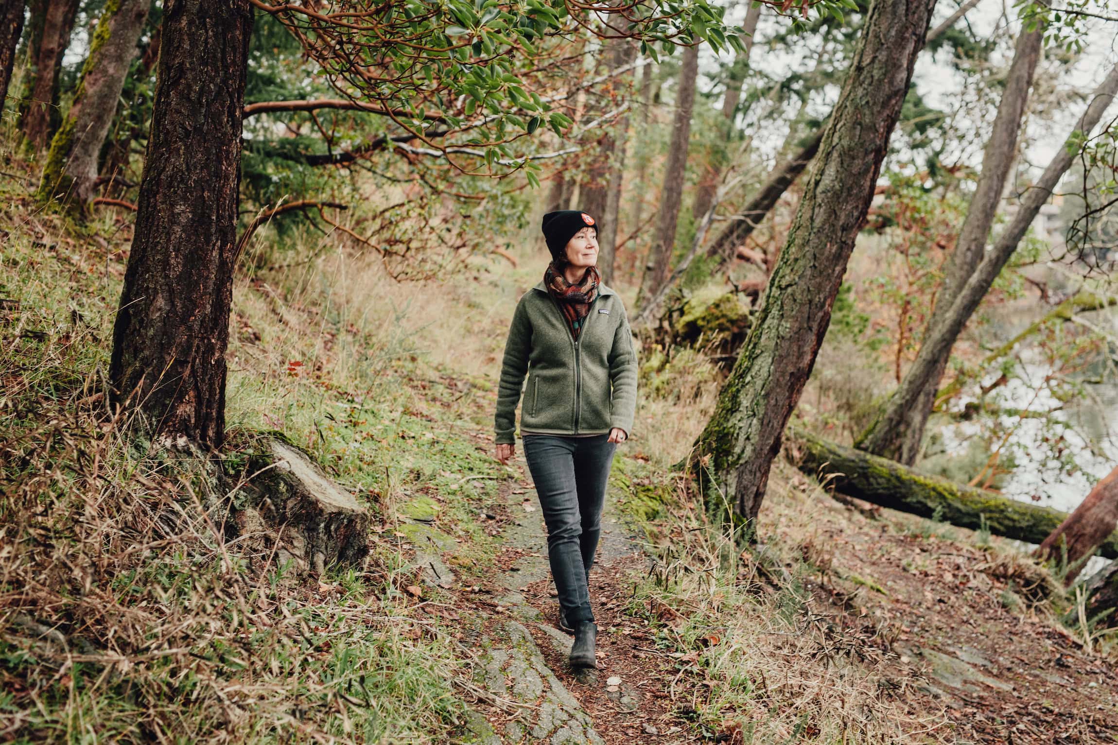 sarah-walking-forest