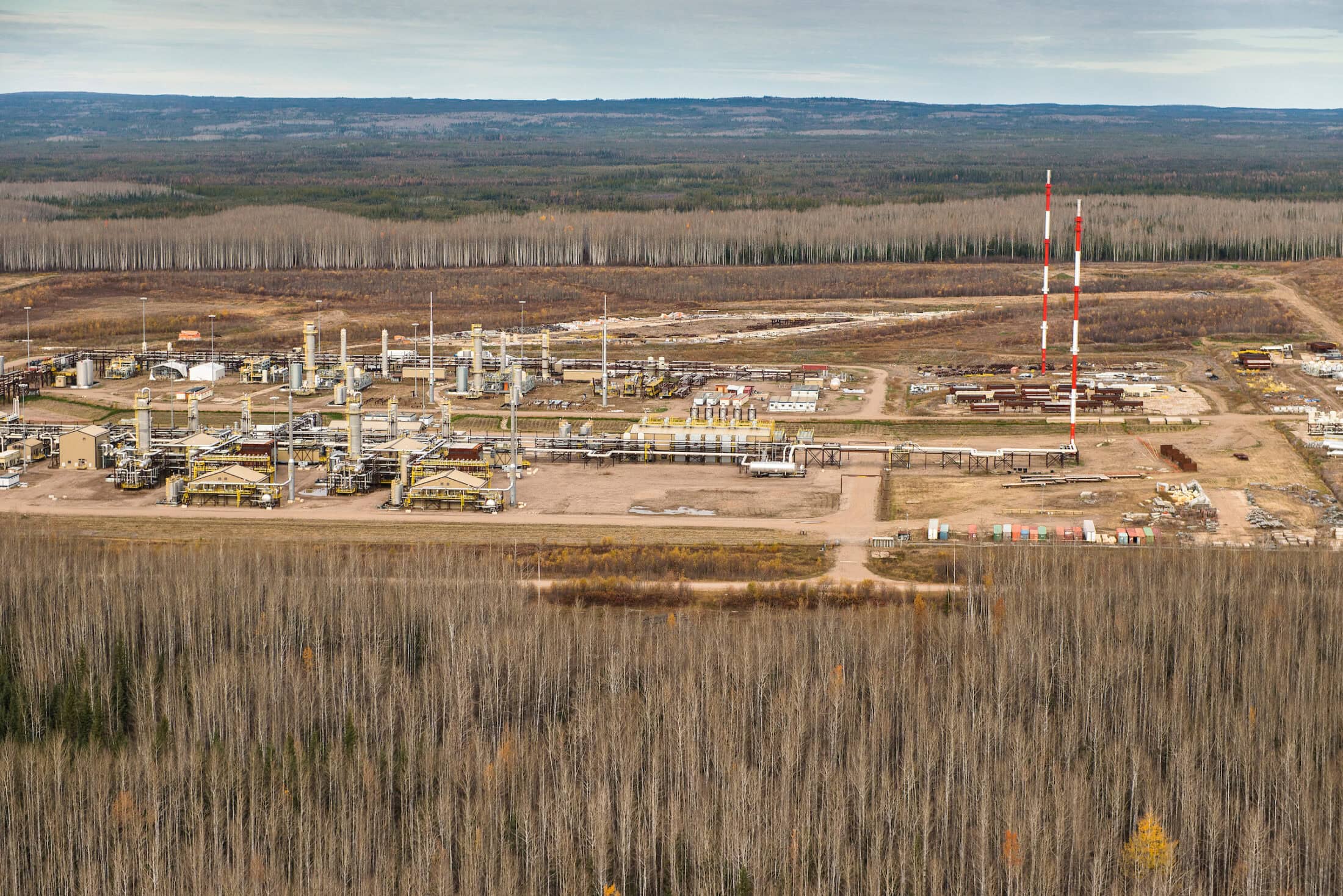 From boom to bust: the idled Cabin gas plant northeast of Fort Nelson.