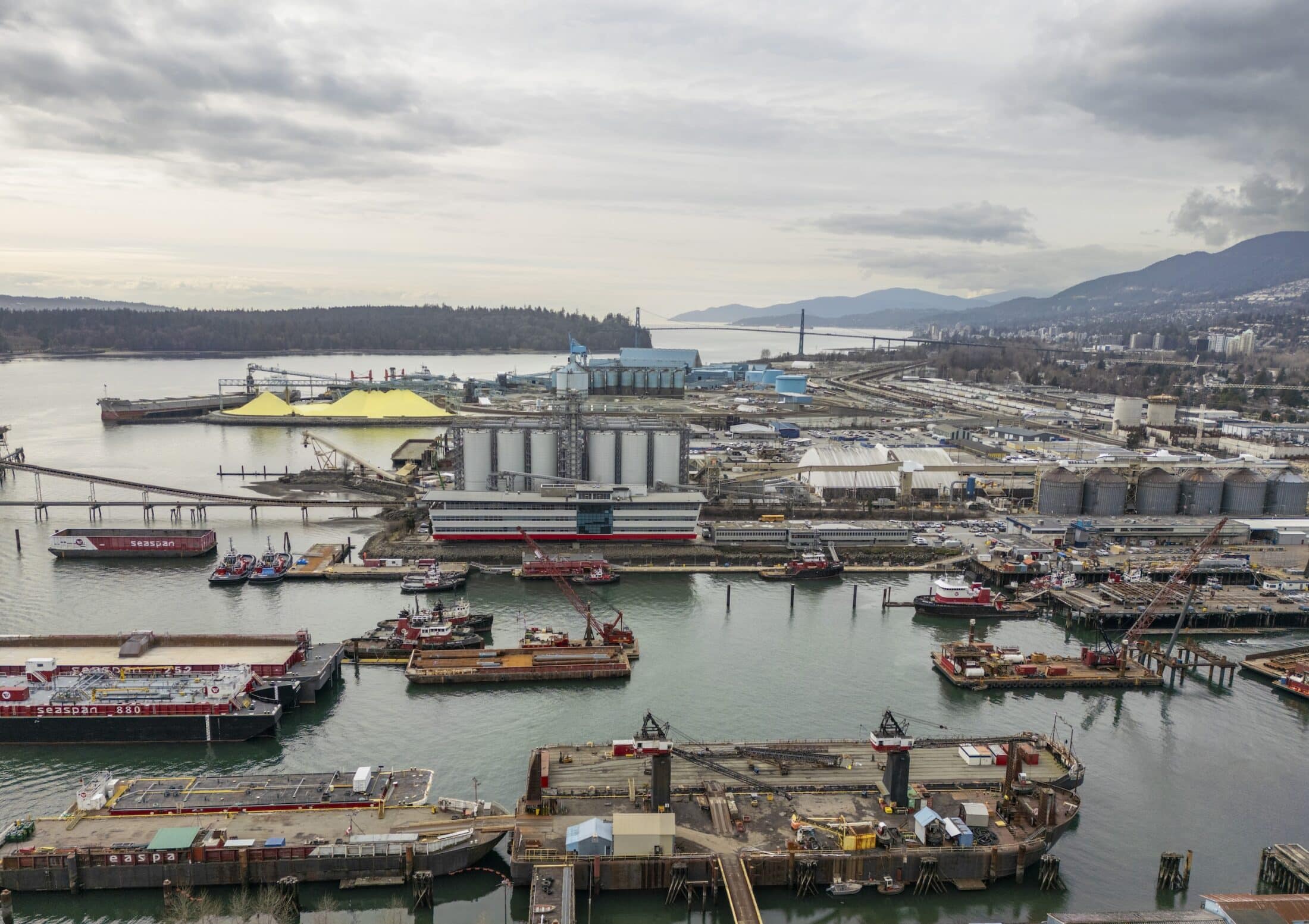 Seaspan Ship Yard in the foreground and PKM